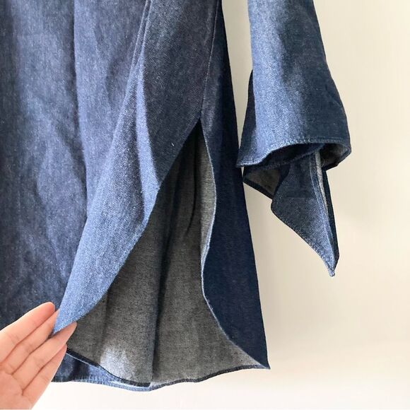 TIBI Chambray Pheasant Top Off‎ The Shoulder 0 - Picture 6 of 8